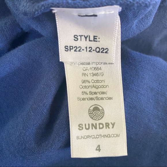 Revolve Sundry Blue Ruched Midi Halter Dress Slub Front Slit NWT Size XL (4) - Picture 7 of 7